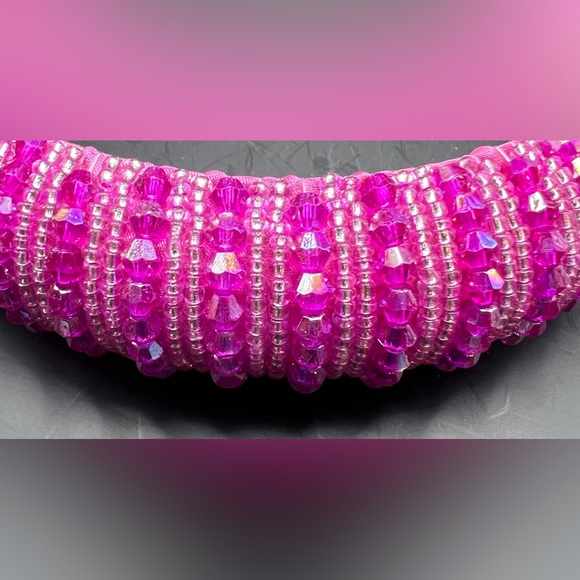 Headband embellished with seed and faceted beads - NWT - Picture 5 of 6